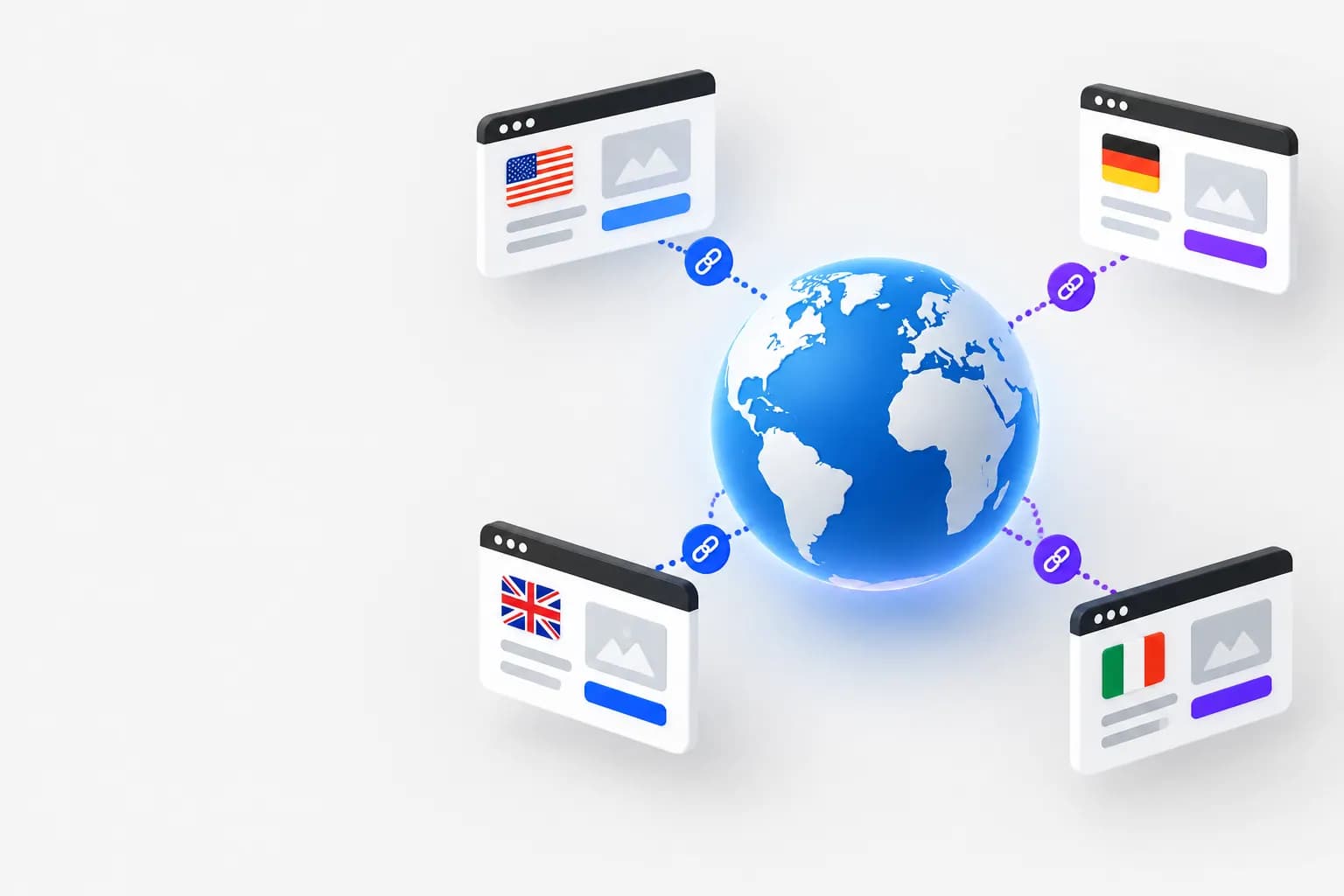 International SEO: country and language versions connected by hreflang
